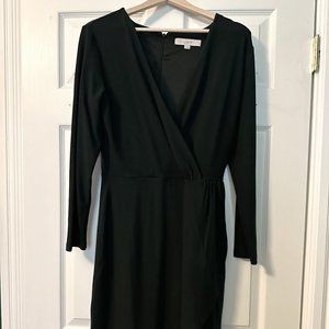 ANN TAYLOR EVERGREEN WRAP DRESS